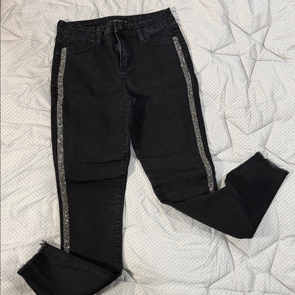 Black Jeans with Silver Accents